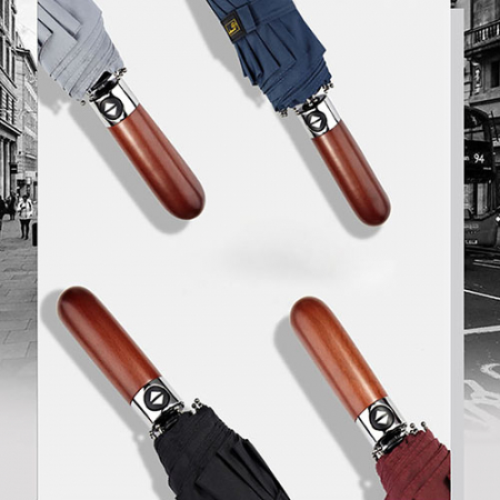 프리미엄 원목 자동 3단우산 #4