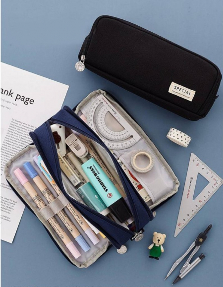대형필통 대형펜파우치 대용량필통 더블오픈형필통 이쁜색필통 #3