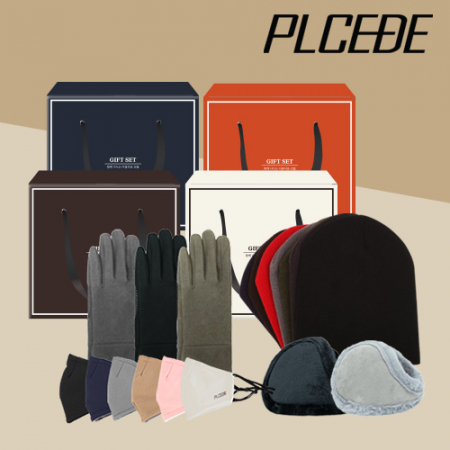 플씨드 국산 숏 비니 + 털 귀마개 + 벨벳 논슬립 터치 장갑 + 플씨드 방한 마스크 4종세트 #3