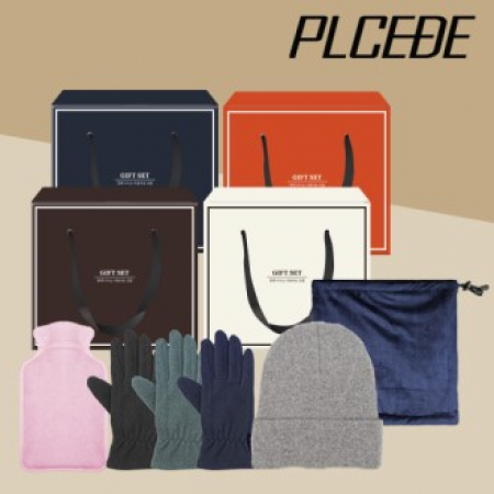 플씨드 패션 롱 비니 + 코듀로이 넥워머 + 벨벳 코지 장갑 + 다용도 손난로 4종세트 #2