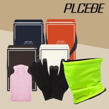 플씨드 형광 안전 넥워머 + 무지니트터치장갑 + 다용도 손난로 3종 세트 #2