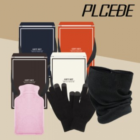 플씨드 실크리치 귀걸이 멀티스카프 + 무지 니트 터치 장갑 + 다회용 손난로 3종세트 #2