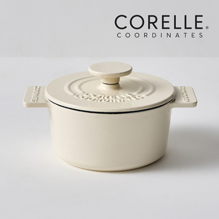 코렐 코디네이츠 무쇠 애슐리 16cm 양수냄비 (레드, 무광블랙, 아이보리) #5