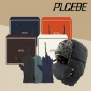 플씨드 무지 방한 마스크모자 + 벨벳 코지 터치 장갑 2종 세트