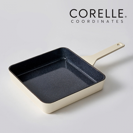 코렐 코디네이츠 무쇠 애슐리 22cm 프라이팬 사각 (레드, 무광블랙, 아이보리) #5