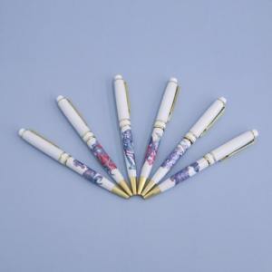 금장 자개일러스트 전통볼펜 리필심세트 화이트