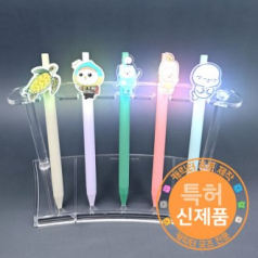 [LED]아크릴캐릭터 파스텔러버볼펜-일반심