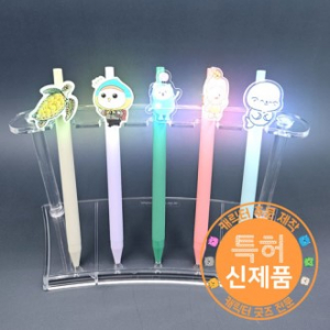 [LED]아크릴캐릭터 파스텔러버볼펜-일반심