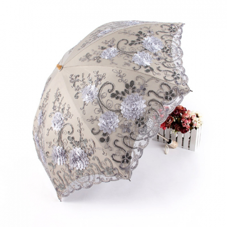 로페리아 이중 망사 레이스 플라워 양산 암막코팅 0189869 #2