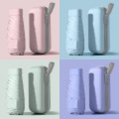 초경량 슬림 5단 미니우산 + 케이스포함, 우양산 초소형 접이식 암막 판촉 인쇄 휴대용