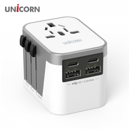 유니콘 TA-1500AC 해외여행용멀티어댑터 4대동시충전 가능 전용파우치 // 200여개국 사용가능 #6