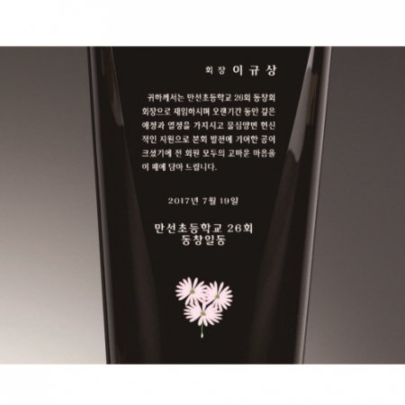 블랙 화이트 투톤 통 크리스탈 상패 #5