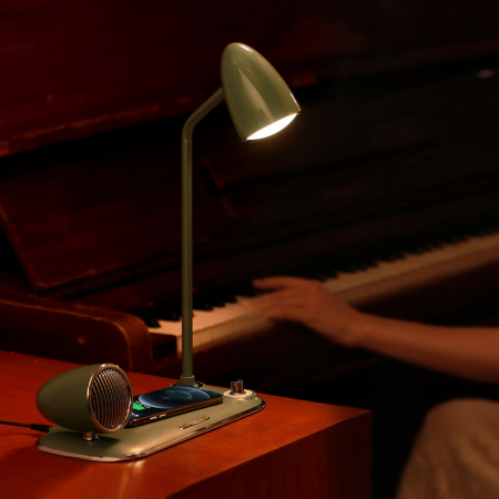 UM2 LED 무드등 15W 고속 무선충전기 블루투스 스피커 UMWH-LEDBT20 그린 #4