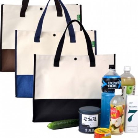 국산 블랙N화이트 마트가방 대 #2