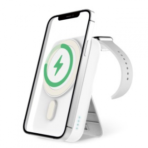 2in1 워치 무선충전 겸용 맥세이프 보조배터리 5000mAh 갤럭시워치 애플워치 호환 EM-64