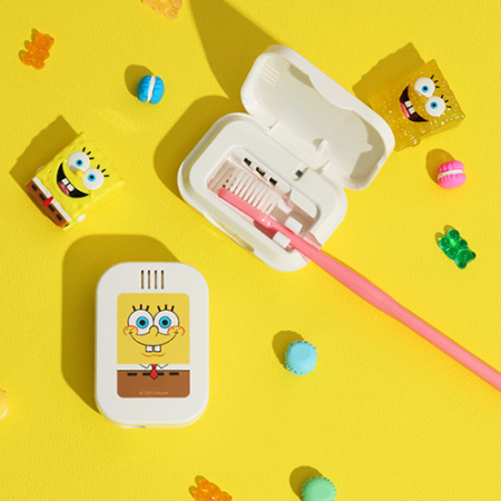 스폰지밥 휴대용 칫솔 살균기 헤드형 #3
