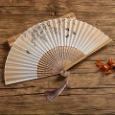 917 꽃무늬 접이식 부채