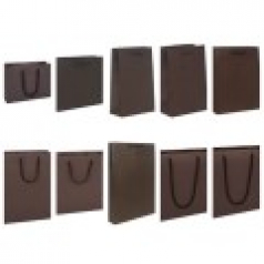 엠보 브라운 쇼핑백