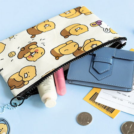 캐릭터 패턴 플랫 파우치 M #4