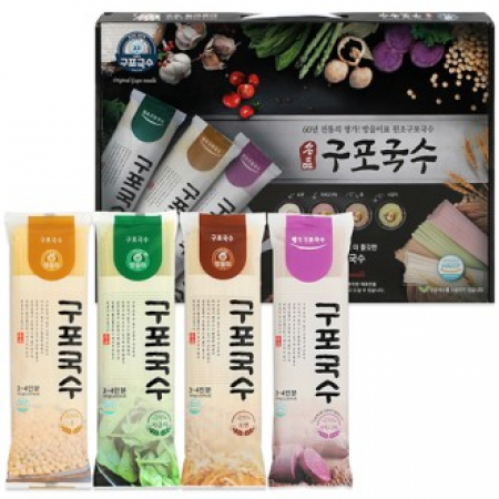 명품 구포국수 선물세트 4종 (콩소면+시금치소면+일반소면+자색고구마소면) #2